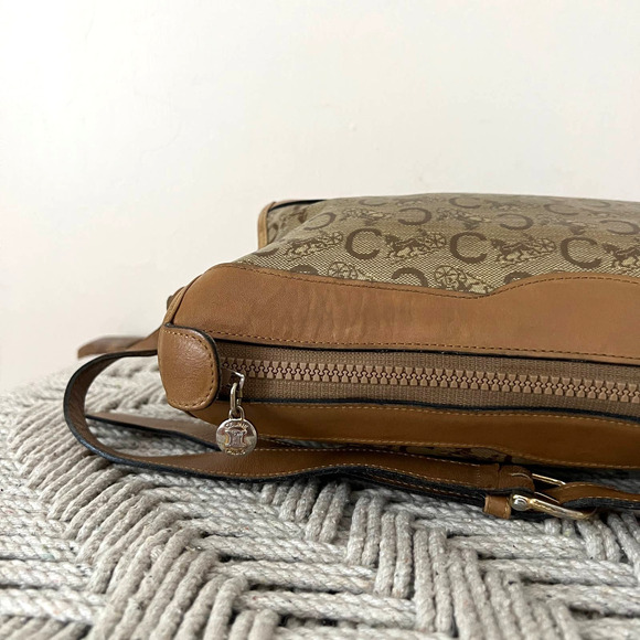 CELINE Macadam Diffusion Tan Canvas and Leather Crossbody Bag - Picture 12 of 15